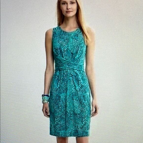 New! Banana Republic Issa London Sleeveless Dress Blue Size 12 - Picture 1 of 10